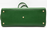 Fendi 2jours Green Leather Tote Bag Eb0826pxzsa