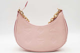 Mcm Aren Crescent Pink Leather Hobo Shoulder Bag Eb0826pxzsa
