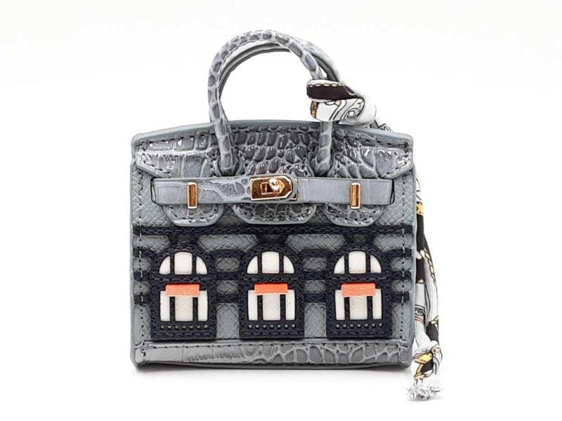 Mini Boutique Bag Charm In Gray Fw0725edu