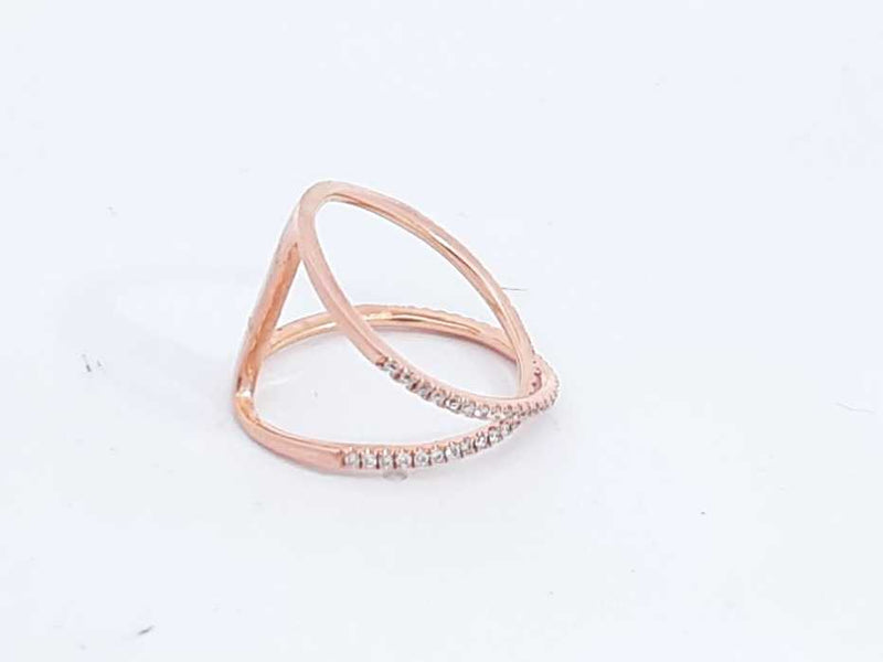 Diamond Ring In 14k Rose Gold 2.5 Grams Size 5.5 Eb0824lrxdu