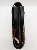 Michael Kors Sallie Brown Signature Logo Black Satchel Tote Bag Do0826rxde