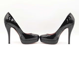 Gucci Lisbeth Black Patent Leather Platform Pumps Size Eu 38.5 Fw0825lxzdu