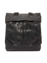 Moncler Logo-printed Top Handle Tote Bag In Black Ripstop Nylon Fw1225wrzdu