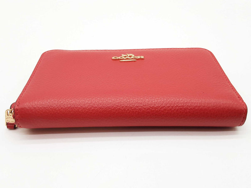 Coach Red Leather Id Zipper Wallet Do0825oxde