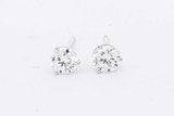 1.0cttw Lab Grown Diamond Stud Earrings In 14k White Gold 0.7 Grams Eb0326orxsa