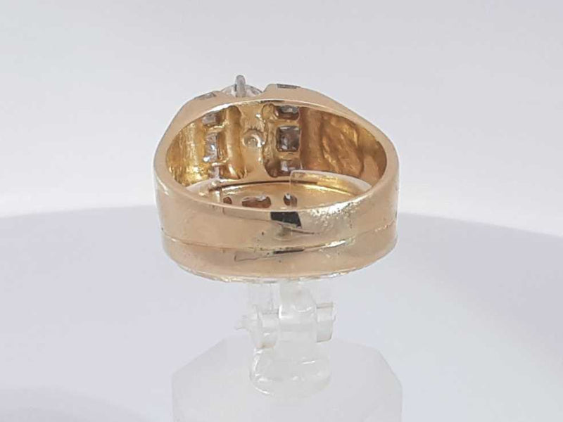 2.18 Cttw Diamond 14k Yellow Gold Ring 10.2 Grams Size 8.5 Aa0725ocxzsa