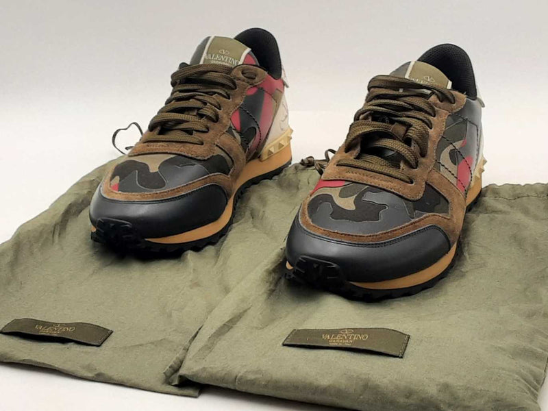 Valentino Rockrunner Rockstud Camo Shoes Size 42.5 Aa1125ersa