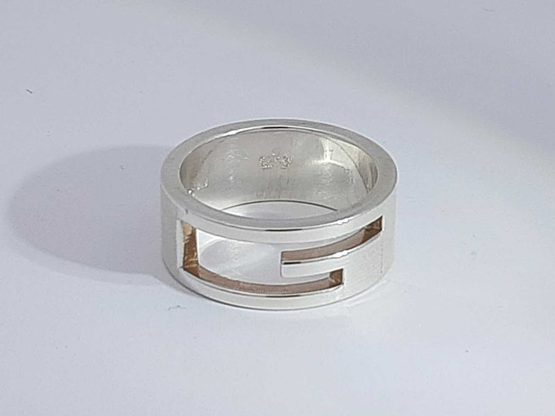 Gucci Double G Silver Ring 7.2 Grams Size 10 Aa0725ezsa