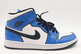 Nike Air Jordan 1 Mid Se 'Signal Blue' Sneakers Size 11 Dd6834-402 Eb0825rxsa