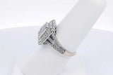 1.25ctw Diamond Ring In 10k White Gold 4.7 Grams Size 7 Eb0225oirsa