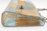 Chanel Pvc Beige & Blue Patchwork Flap Bag Eb0626cxzsa