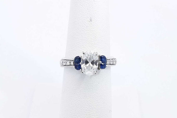 Approx. 1.16ctw Diamond Engagement Set 14k White Gold  4.2g Sz 6.75 Eb0924lxxzsa