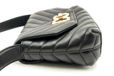 Dolce & Gabbana Logo Quilted Black Leather Shoulder Bag Eb0225pxzsa