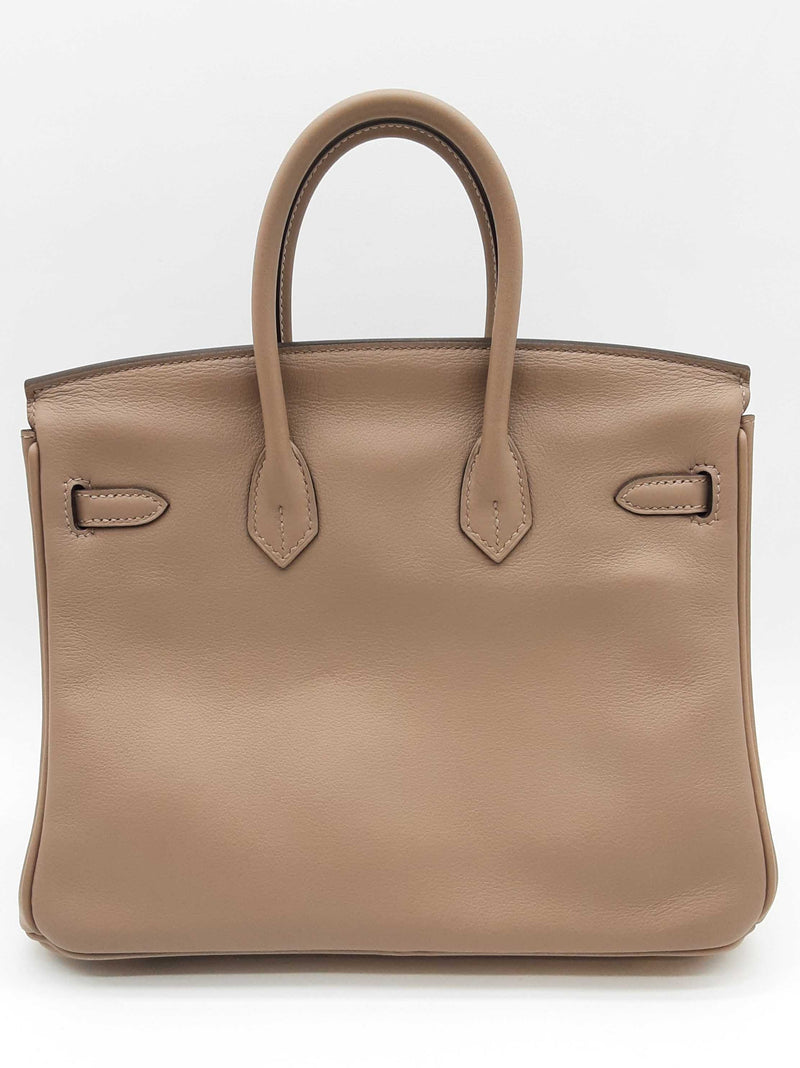 Hermes Birkin 25cm Gris Asphalte Gray Swift Gold Hardware Handbag Dolirxzde