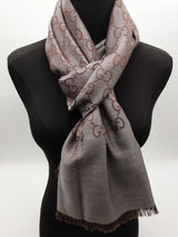 Gucci Gg Monogram Silk & Wool Scarf Eb0526rxsa