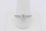 0.9ctw Round Diamond Ring In 14k White Gold 2.7 Grams Size 9 Eb0525sxzsa