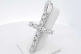9.0cttw Diamond Cross Pendant In 14k White Gold 17.8 Grams Eb0726ixxzsa