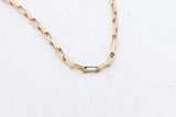 14k Yellow Gold Link Chain Necklace 3.1 Grams 24.5 Inch Eb0926orxsa