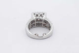 1.32cttw Diamond Ring In 10k White Gold 7.1 Grams Size 2 Eb0926rxzsa