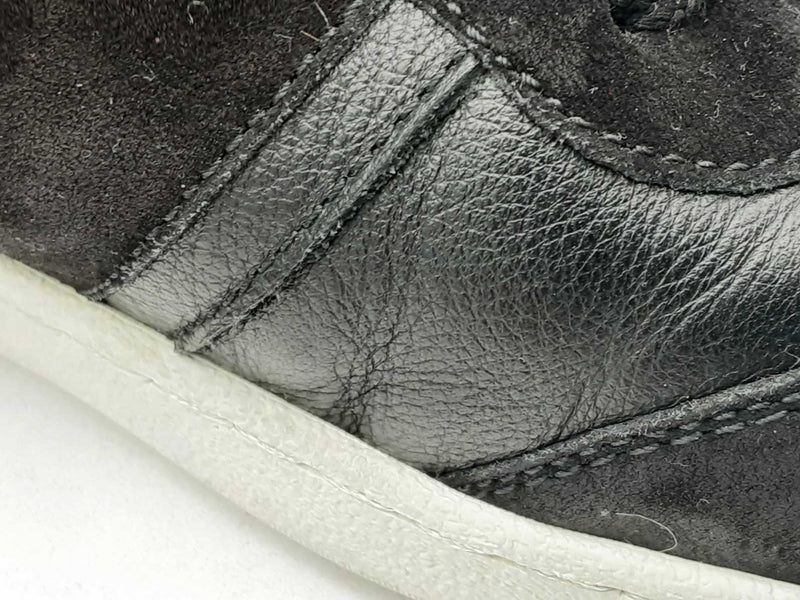 Salvatore Ferragamo Black Leather & Suede Sneakers Size 6 C Sd0325crsa