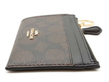 Coach Mini Skinny Brown Signature Coated Canvas Id Case Do0325orde