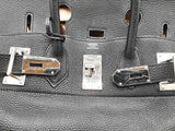 Hermes Birkin Hac 50 Noir Black Clemence Palladium Duffle Bag Do1225lrrxzde