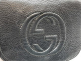 Gucci Black Leather Soho Flap Chain Crossbody Bag Eb0226orxde