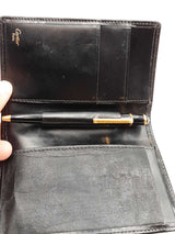 Cartier Black Leather Notepad Wallet With Pen Eb0925lxzdu