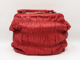 Prada Gaufre Frame Top Handle Bag In Red Nappa Leather Fw0126wrzdu