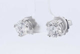 3.0cttw Diamond Stud Earrings In Platinum 5.2 Grams Eb0326rxxzdu