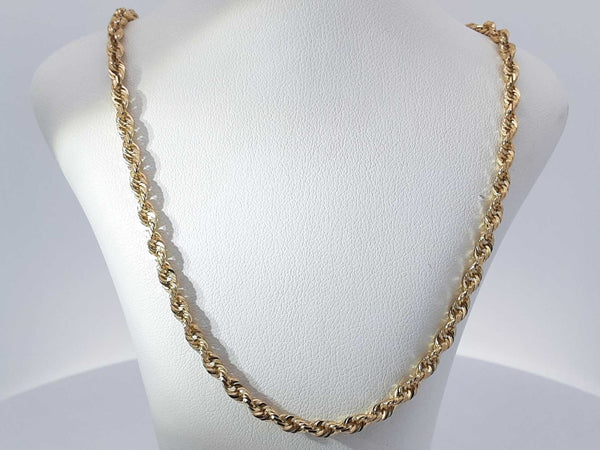 10k Yellow Gold 11.38 Grams Rope Chain 24 Inches Aa0925lcrsa