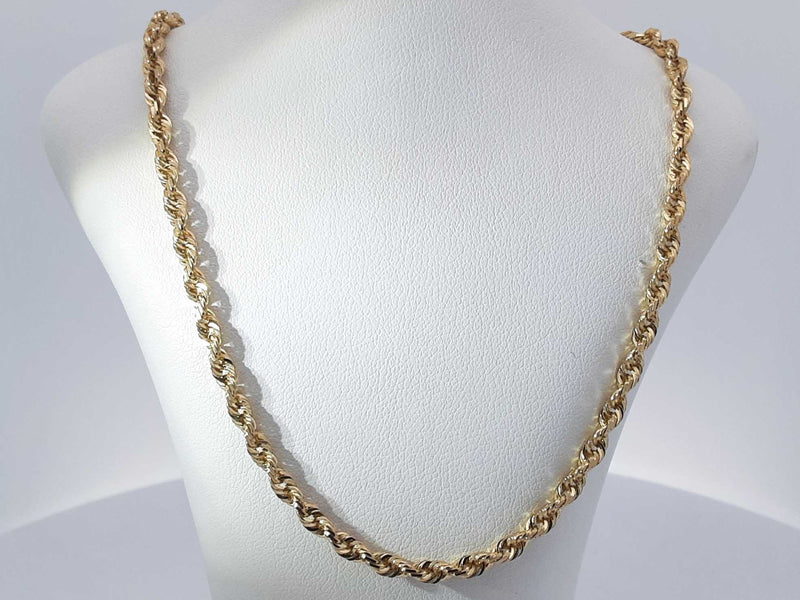 10k Yellow Gold 11.38 Grams Rope Chain 24 Inches Aa0925lcrsa