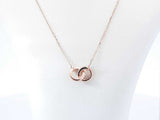14k Rose Gold Linked Circles Pendant Necklace 2.2 Grams 18.5 Inch Fw0926lwzdu