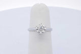 0.9ctw Diamond Ring In 14k White Gold 2.2 Grams Size 4.25 Eb1026llxzde