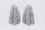 4.0cttw Diamond Stud Omega Back Earrings In 18k White Gold 18 Grams Eb0326loixsa