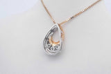 0.18cttw Diamond Two Tone 14k Gold Pendant Necklace 4.4 Grams 18 In Eb0226loxdu