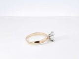 0.75 Ctw Diamond Solitaire Ring In 14k Yellow Gold 2.6g Size 6.5 Fw0626lwzxdu