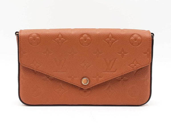 Louis Vuitton Pochette Félicie In Brown Monogram Empreinte Leather Fw1125pzxdu