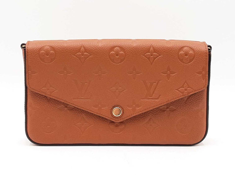 Louis Vuitton Pochette Félicie In Brown Monogram Empreinte Leather Fw1125pzxdu