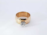 1.2 Ctw Diamond & 14k Yellow Gold Solitaire Ring 11.2 Gram Sz 11.5 Fw1024lsxzdu