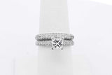 1.9cttw Diamond Wedding Set In 14k White Gold 5.3 Grams Size 7 Eb0626corsa