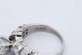 1.18cttw Diamond Ring In Platinum 11.3 Grams Size 6.5 Eb0426srxde
