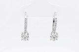 0.94cttw Diamond Leverback Earrings In 18k White Gold 2.1 Grams Eb0426wrxsa