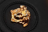Versace La Medusa Black Leather Top Handle Bag Eb0826pxzde