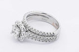 1.44cttw Diamond Wedding Set In 14k White Gold 5.8 Grams Size 5 Eb0226exzsa