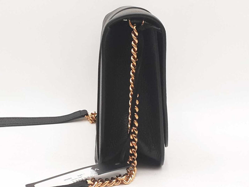 Versace Virtus Leather Black Handbag Aa0525wxzsa