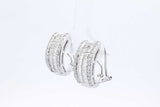 Diamond Omega Back Earrings In 18k White Gold 8.1 Grams Eb1224loxzdu