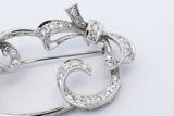 14k White Gold Diamond Brooch 8.7 Grams Eb0626ixzdu