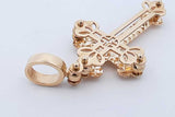 14k Yellow Gold Cross Pendant 2.9 Grams Eb0326oxzde