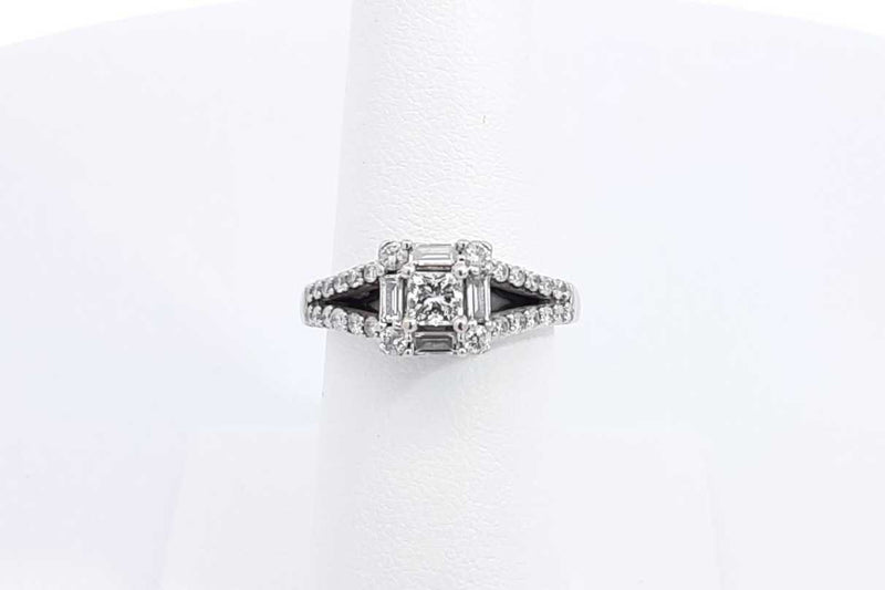 Approx. 1.24ctw Diamond Ring In 14k White Gold 4.9 Grams Size 6.5 Eb1124pxzdu